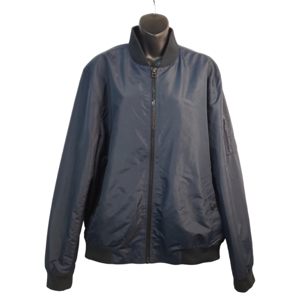 Lucky Brand Men's Navy Blue Jacket Collared Lined ZIP Up Size XL
